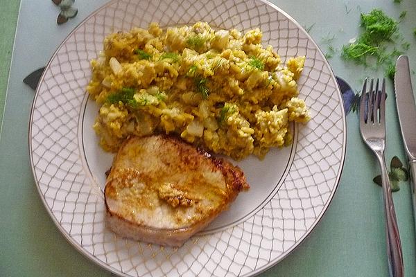 Fennel Vegetables with Turmeric Rice