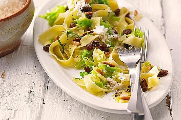 Fettuccine on Mediterranean Savoy Cabbage