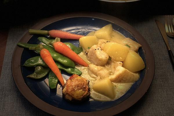 Fish Fillet in Mustard – Cream Sauce
