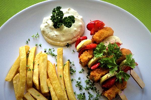 Fish Finger Skewers for Grilling and Roasting