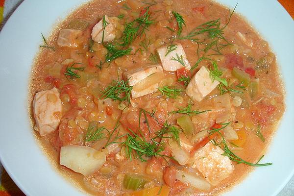 Fish Stock Pot with Red Lentils