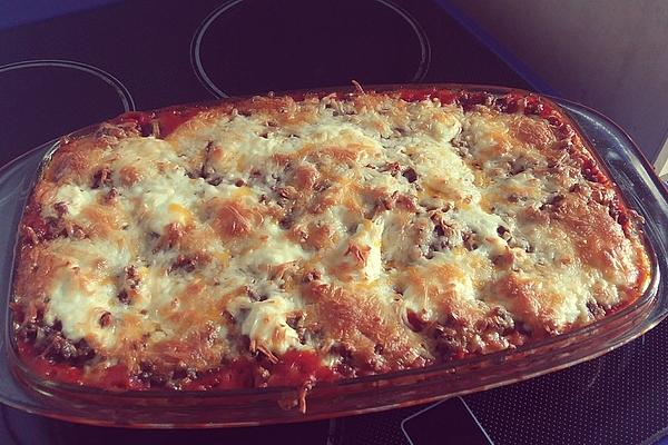 Fitness Lasagna with Tomatoes, Zucchini and Mushrooms