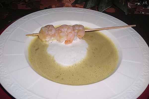 Foamed Curry Vanilla Soup