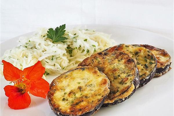 Fried, Breaded Eggplants with Mediterranean Herbs