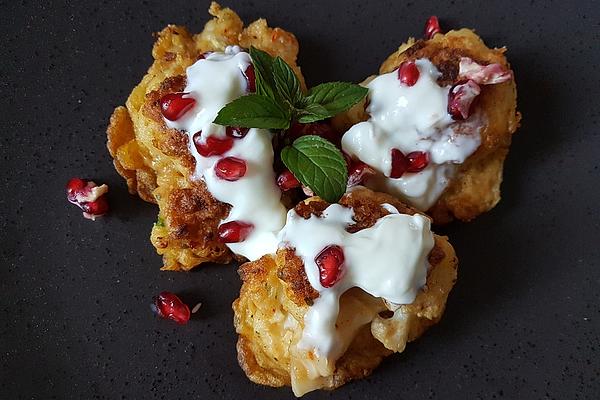 Fried Cauliflower with Yogurt Dip