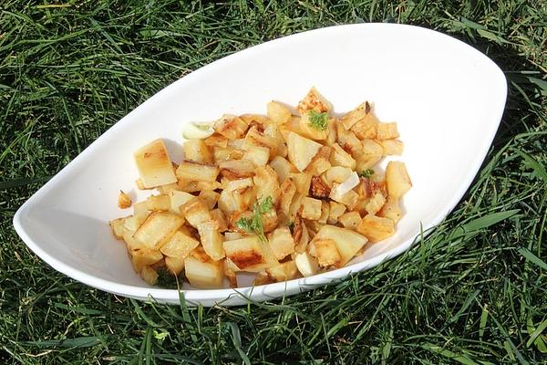 Fried Celery and Parsley Root Vegetables