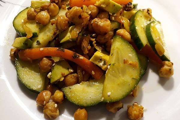 Fried Chickpea Salad