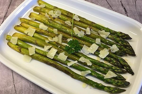 Fried Green Asparagus with Parmesan