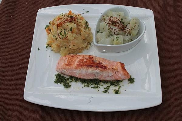 Fried Salmon Fillets with Lemon Dip