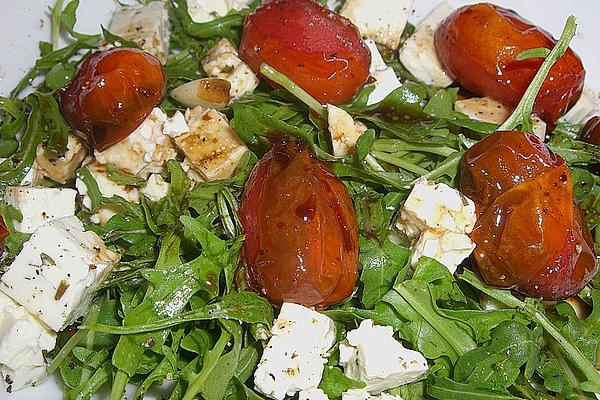 Fried Tomatoes on Sheep Cheese