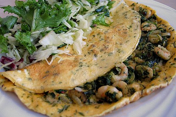 Friedhelm`s Omelette with Sea Prawns