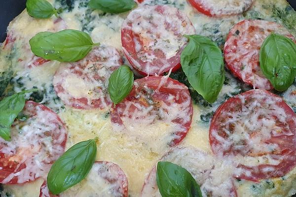 Frittata with Spinach and Pecorino Cheese