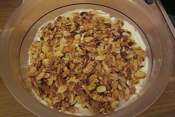 Fruit Dessert with Quark and Almonds
