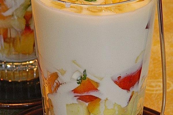 Fruit with Honey Yogurt