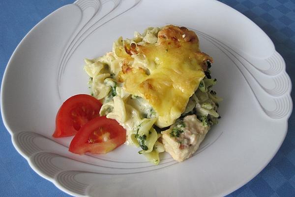 Gaby`s Salmon Spinach Pasta Casserole