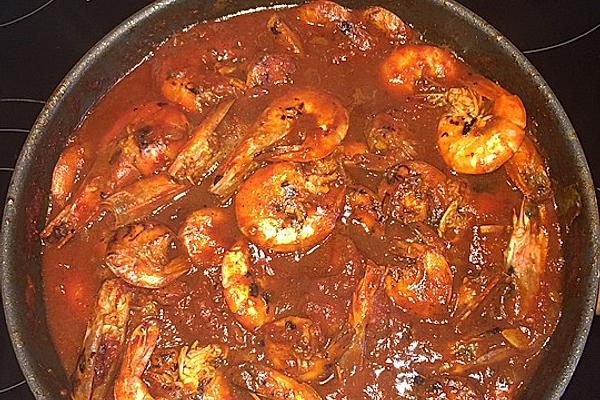 Gambas with Ouzo Greek Style