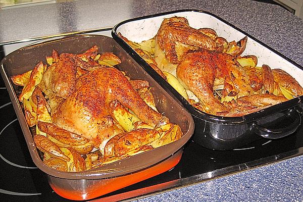 Garlic Chicken with Rosemary Potatoes