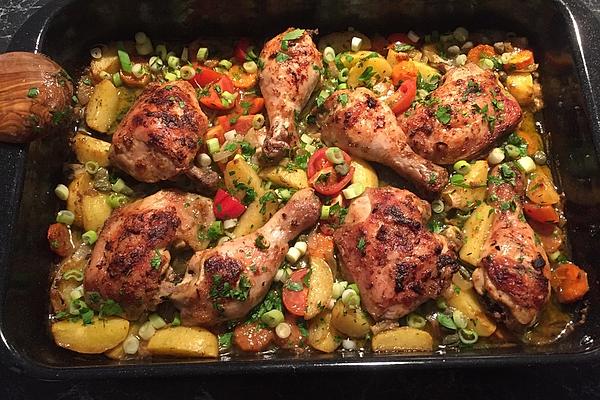 Garlic – Lemon – Chicken with Baked Potatoes