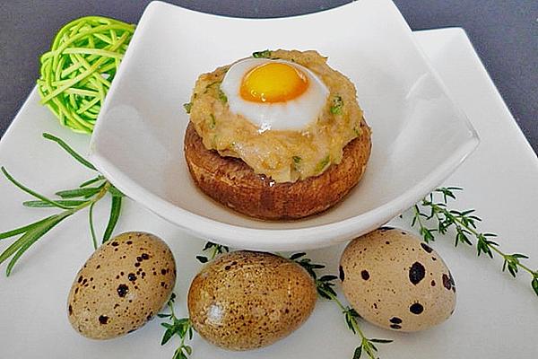 Giant Mushroom Filled with Quail Egg