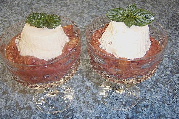 Ginger Parfait with Rhubarb Compote