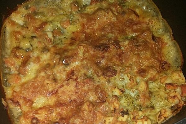 Gnocchi Casserole with Herb Cheese Sauce