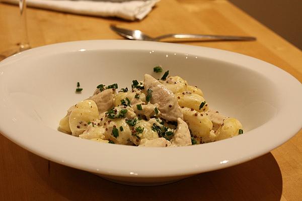 Gnocchi in Cream and Mustard Sauce
