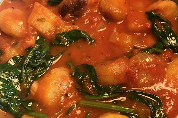 Gnocchi with Eggplant and Zucchini Vegetables