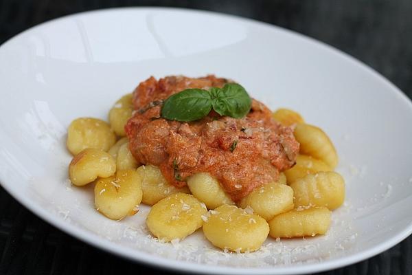 Gnocchi with Mushroom and Tomato Sauce
