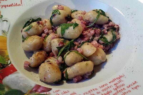Gnocchi with Rocket and Cabanossi
