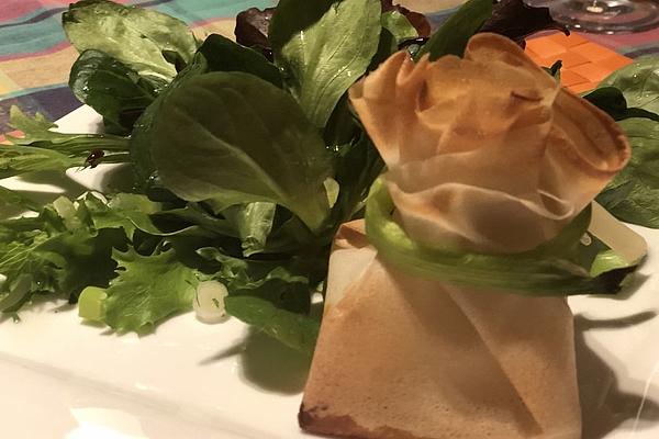 Goat Cheese Wonton with Thyme Honey