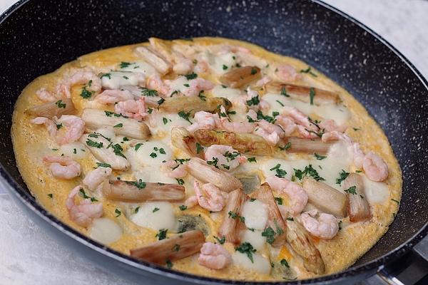 Gourmet – Omelette with Prawns, Asparagus and Mozzarella