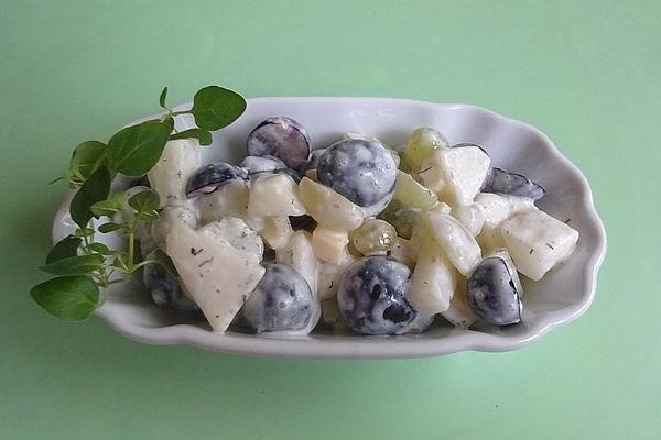Grape, Cheese and Honeydew Melon Salad