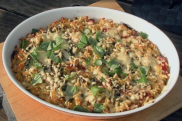 Gratinated Basil Pasta