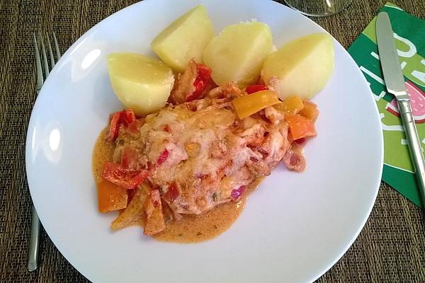 Gratinated Paprika Schnitzel