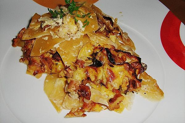Gratinated Turnip with Cheese and Nut Crust