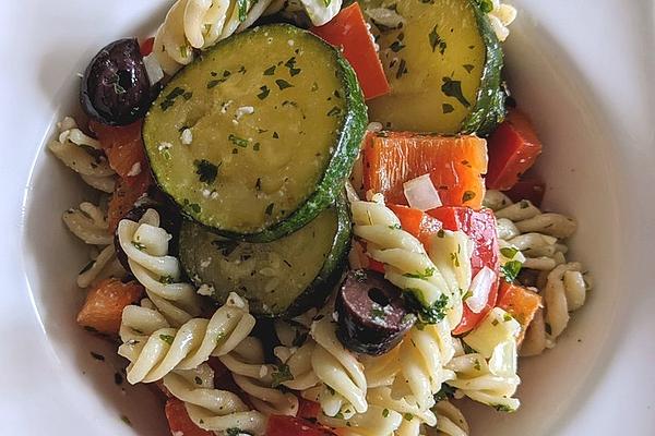 Greek Pasta Salad with Lemon Marinade