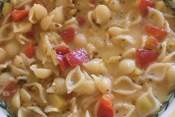 Greek Soup with Sheep Cheese