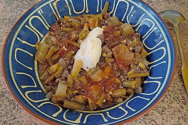Green Bean Chop Tomato Cucumber Stew