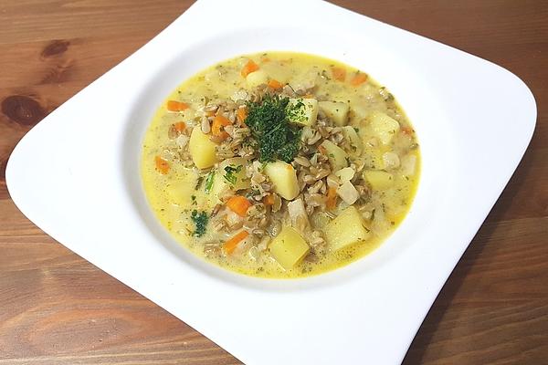 Green Spelled Stew with Potatoes