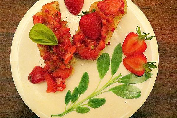 Grilled Chilli and Strawberry Bruschetta