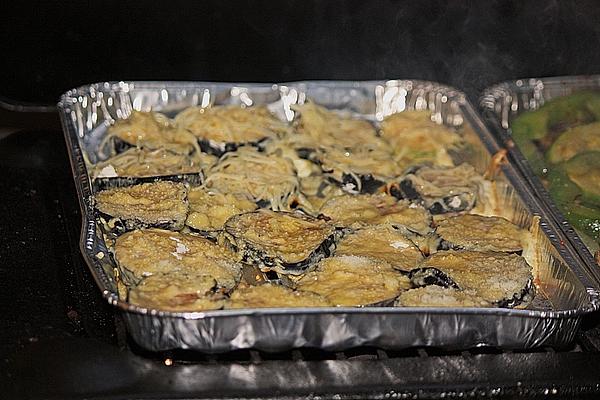 Grilled Eggplant Wrapped in Parmesan