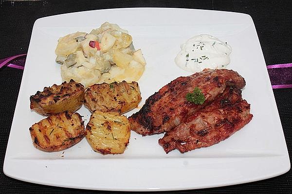 Grilled Garlic Potatoes