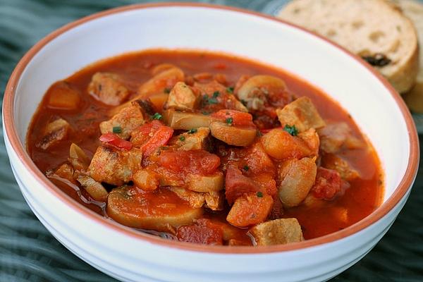 Grilled Meat and Grilled Sausage Goulash