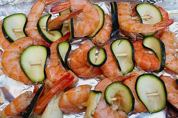Grilled Prawns on Skewer