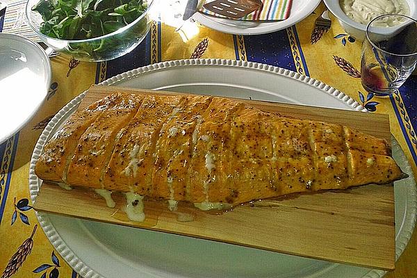 Grilled Salmon from Cedar Board (kettle Grill)