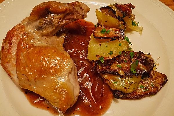 Guinea Fowl Breast with Figs and Glazed Shallots