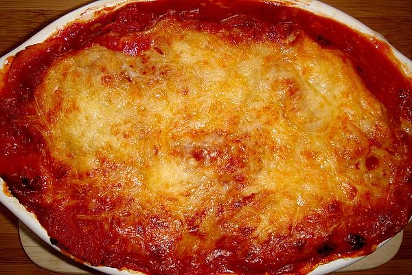 Gyros in Curry-cream Sauce with Gratinated Cheese