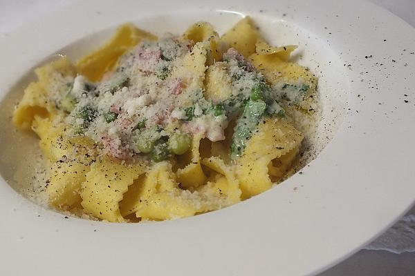 Ham and Pea Cream Sauce