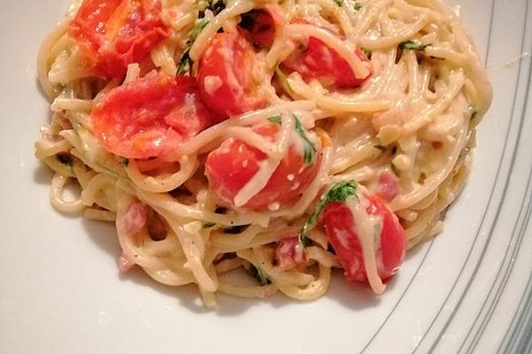 Ham, Cheese and Rocket Noodles