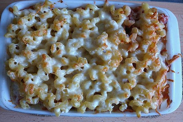 Ham Noodle Bake with Tomato – Cream Cheese – Sauce